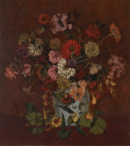 Painting by the artist Charles Sahuguet: Study on Wood - 1948