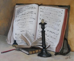 Painting by the artist Charles Sahuguet: The Antiphonary - 1968