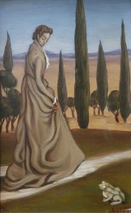 Painting by the artist Charles Sahuguet: The Woman with the Toad