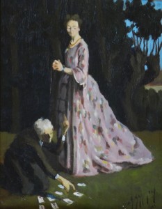 Painting by the artist Charles Sahuguet: The Fortune Teller - 1943