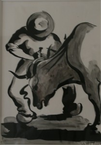 Painting by the artist Charles Sahuguet: The Yoke